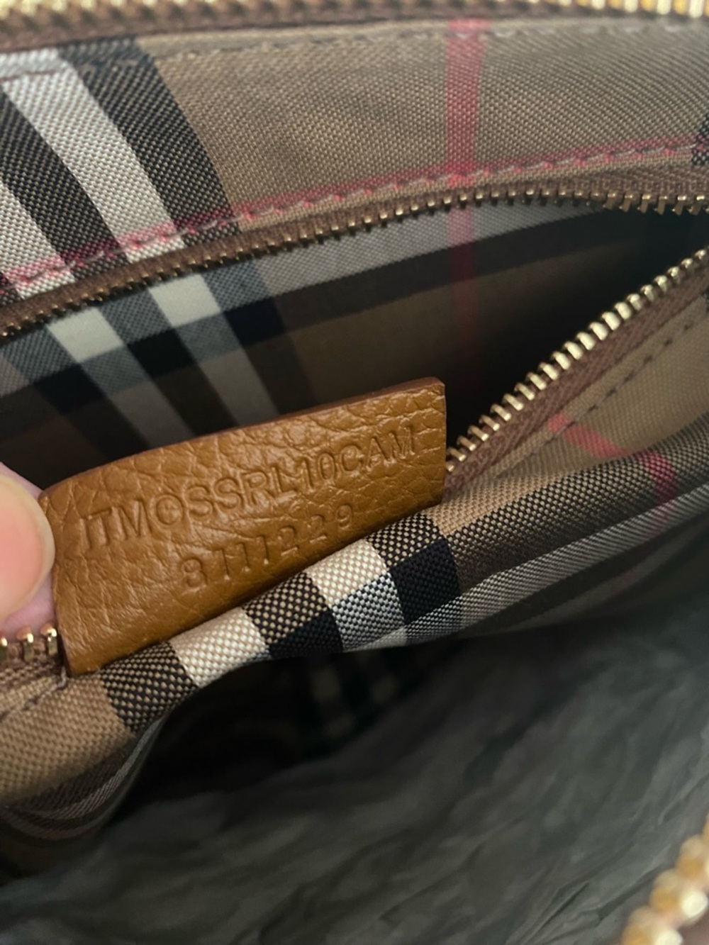 Burberry All Soft Large Tan Leather Half Moon Crossbody Sling Bag NWT - Picture 6 of 13